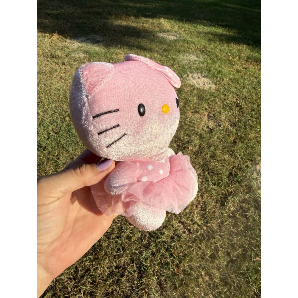 Ty Hello Kitty Sanrio Ballerina Plush 6" Stuffed Animal 2014 Polka Dot Pink Tutu - Picture 3 of 7